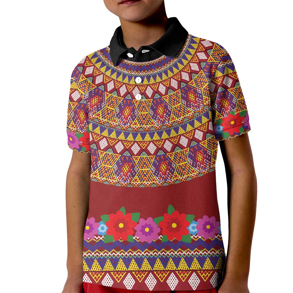 Greenland Costume Kid Polo Shirt Tradional Kalaallisuut Pattern