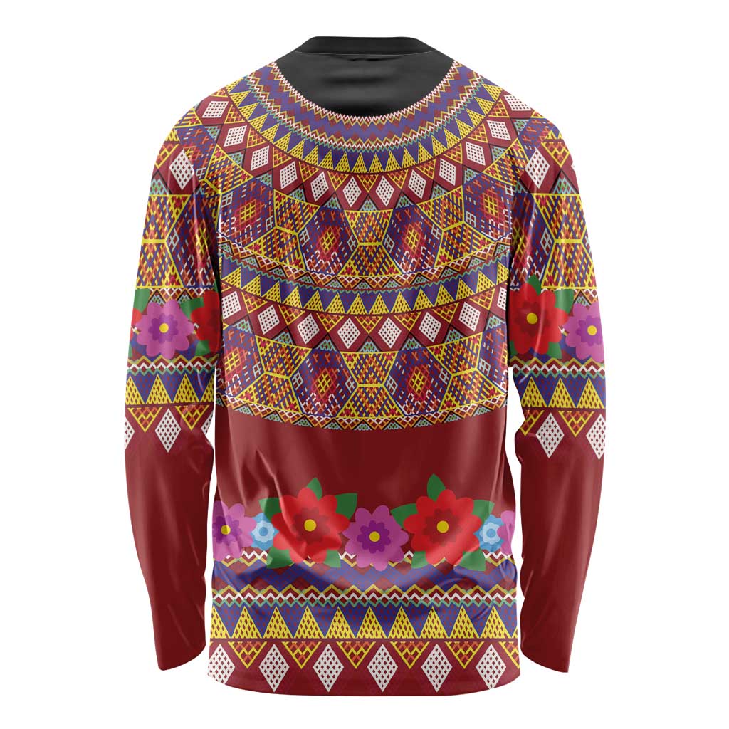 Greenland Costume Long Sleeve Shirt Tradional Kalaallisuut Pattern