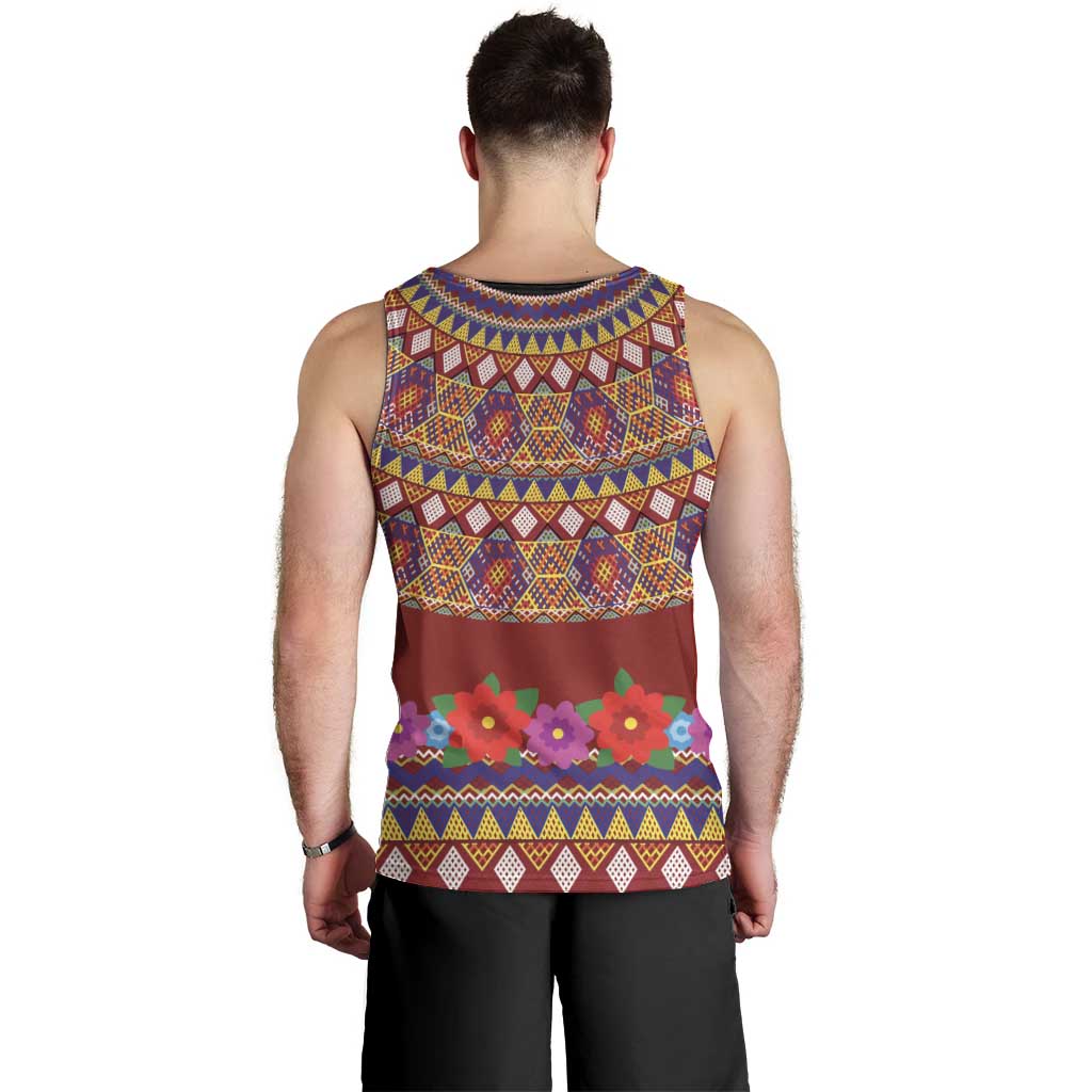 Greenland Costume Men Tank Top Tradional Kalaallisuut Pattern