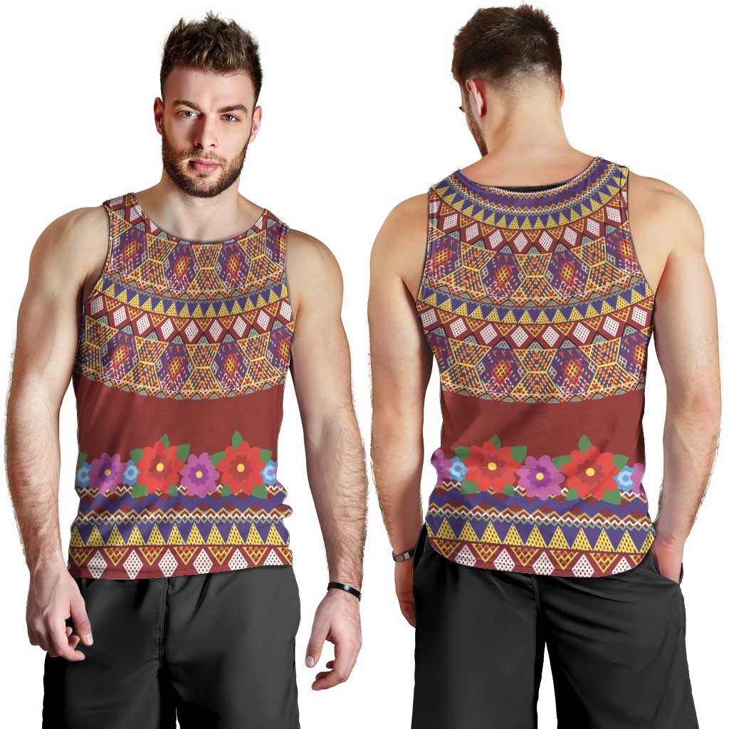 Greenland Costume Men Tank Top Tradional Kalaallisuut Pattern