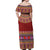 Greenland Costume Off Shoulder Maxi Dress Tradional Kalaallisuut Pattern