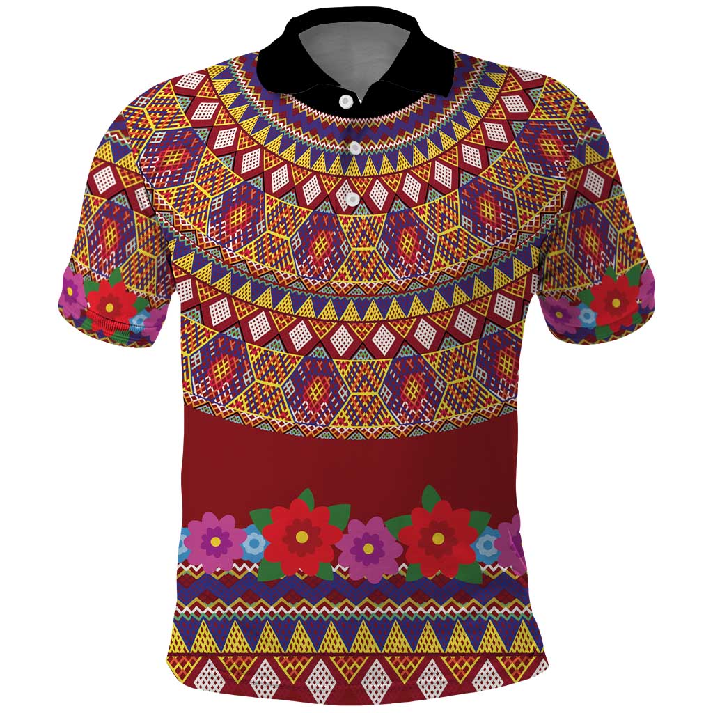 Greenland Costume Polo Shirt Tradional Kalaallisuut Pattern