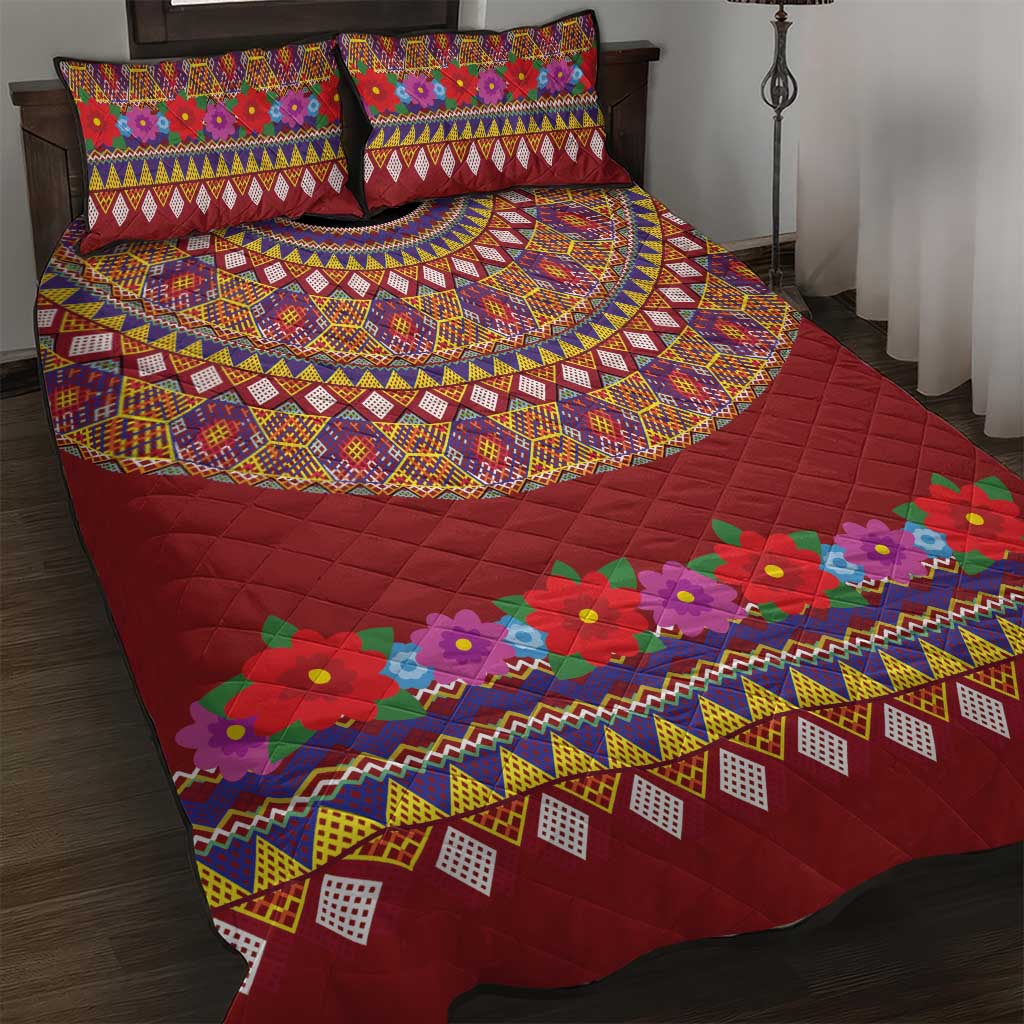 Greenland Costume Quilt Bed Set Tradional Kalaallisuut Pattern