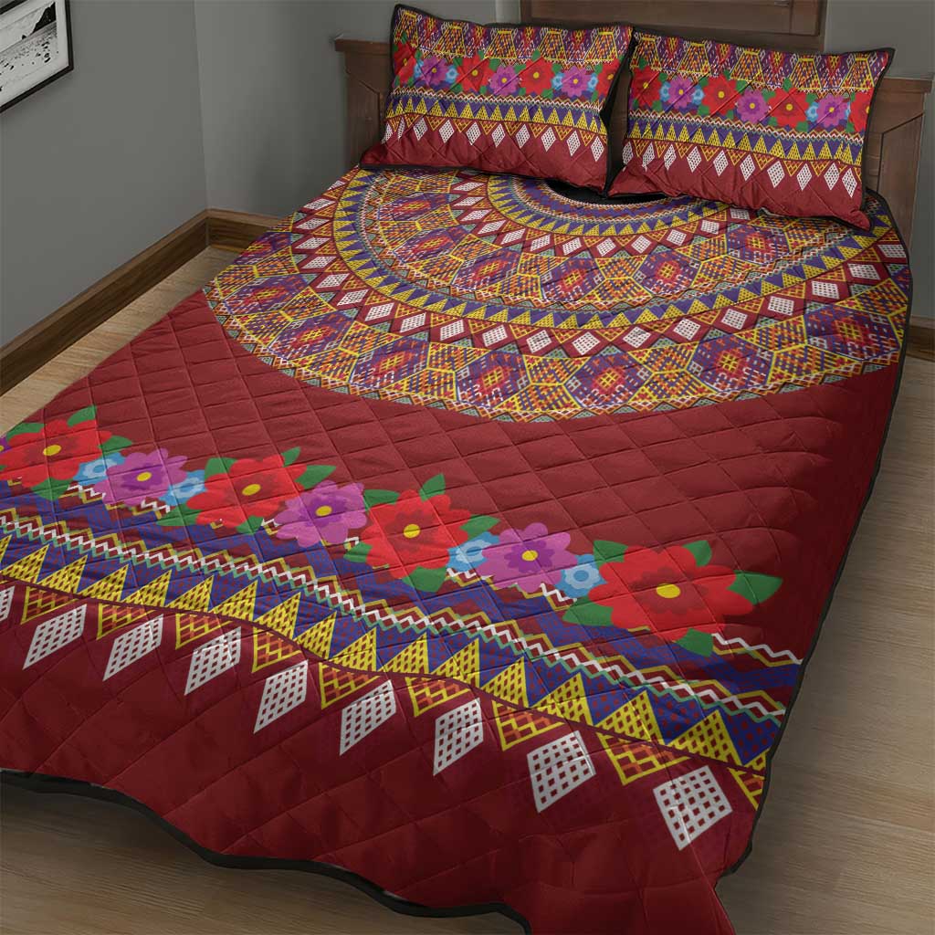 Greenland Costume Quilt Bed Set Tradional Kalaallisuut Pattern