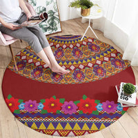 Greenland Costume Round Carpet Tradional Kalaallisuut Pattern
