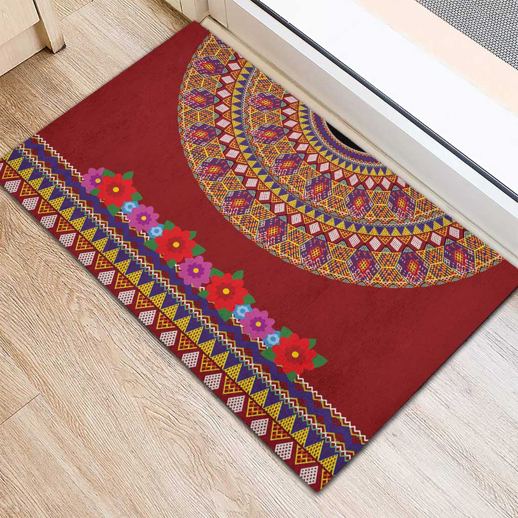 Greenland Costume Rubber Doormat Tradional Kalaallisuut Pattern