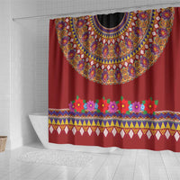 Greenland Costume Shower Curtain Tradional Kalaallisuut Pattern