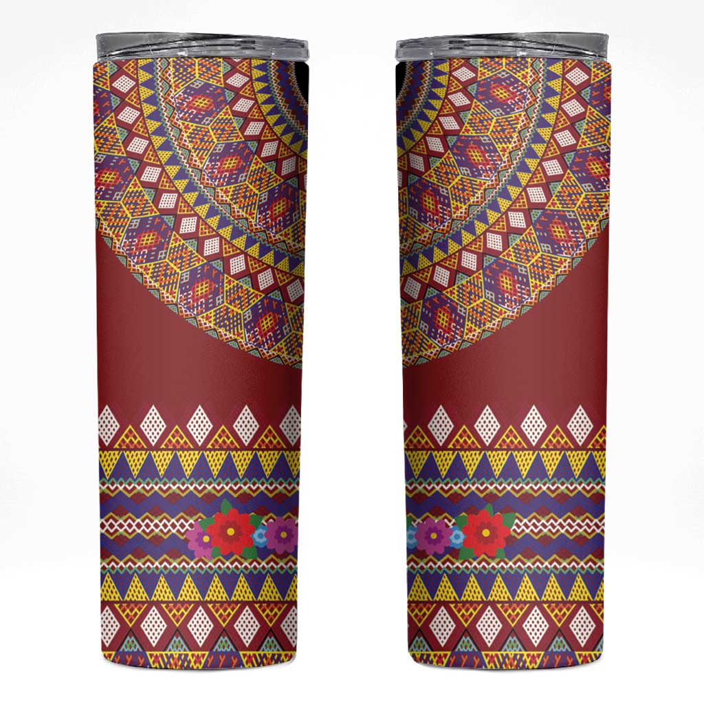 Greenland Costume Skinny Tumbler Tradional Kalaallisuut Pattern