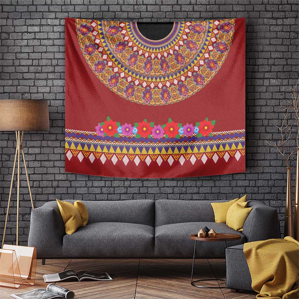 Greenland Costume Tapestry Tradional Kalaallisuut Pattern