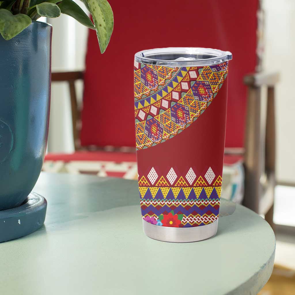 Greenland Costume Tumbler Cup Tradional Kalaallisuut Pattern