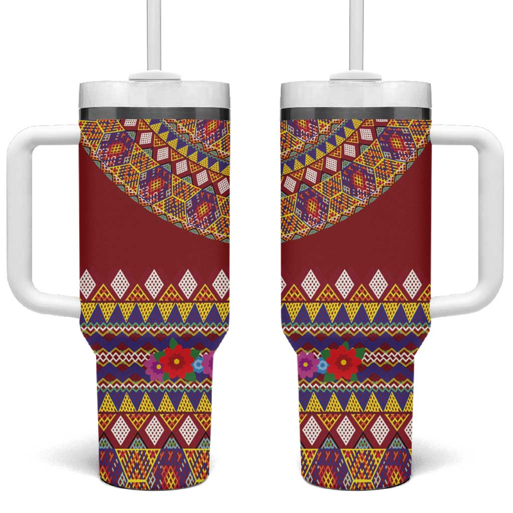 Greenland Costume Tumbler With Handle Tradional Kalaallisuut Pattern