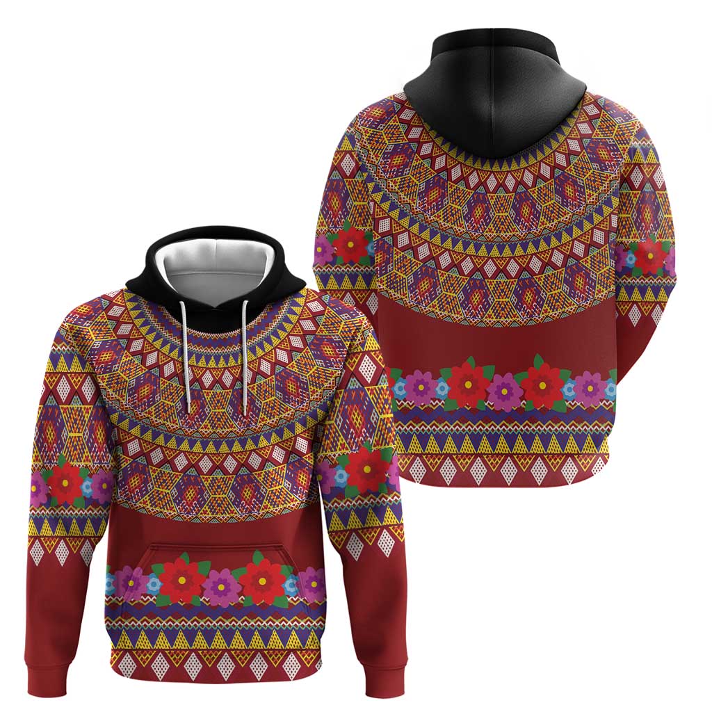 Greenland Costume Zip Hoodie Tradional Kalaallisuut Pattern