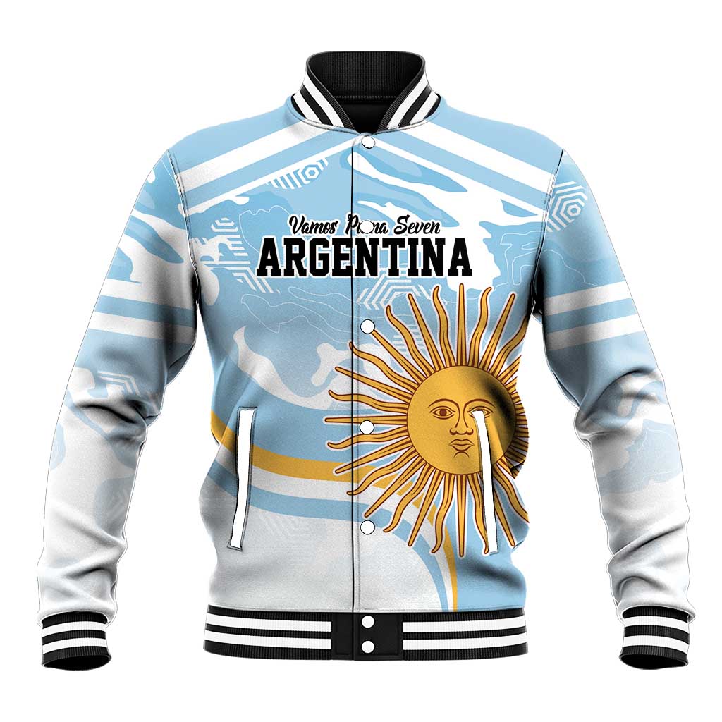 Custom Argentina Rugby Baseball Jacket Summer Paris 2024 LT9 - Wonder Print Shop