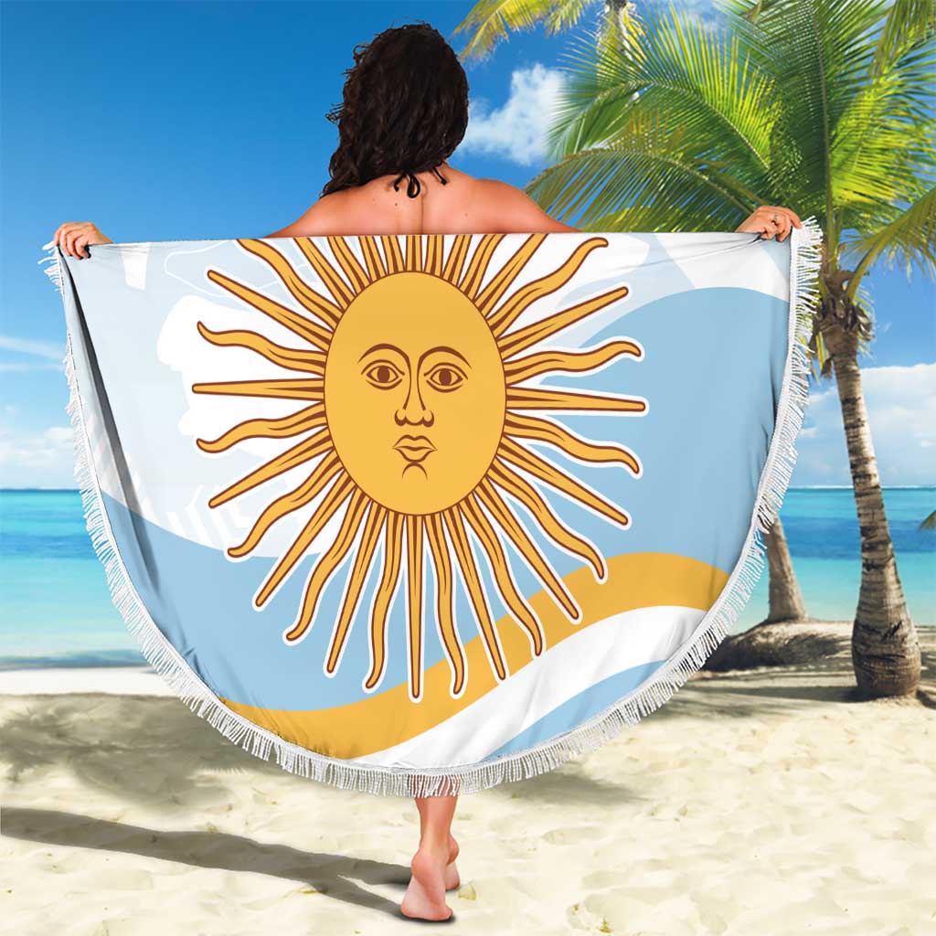 Custom Argentina Rugby Beach Blanket Summer Paris 2024 LT9 - Wonder Print Shop