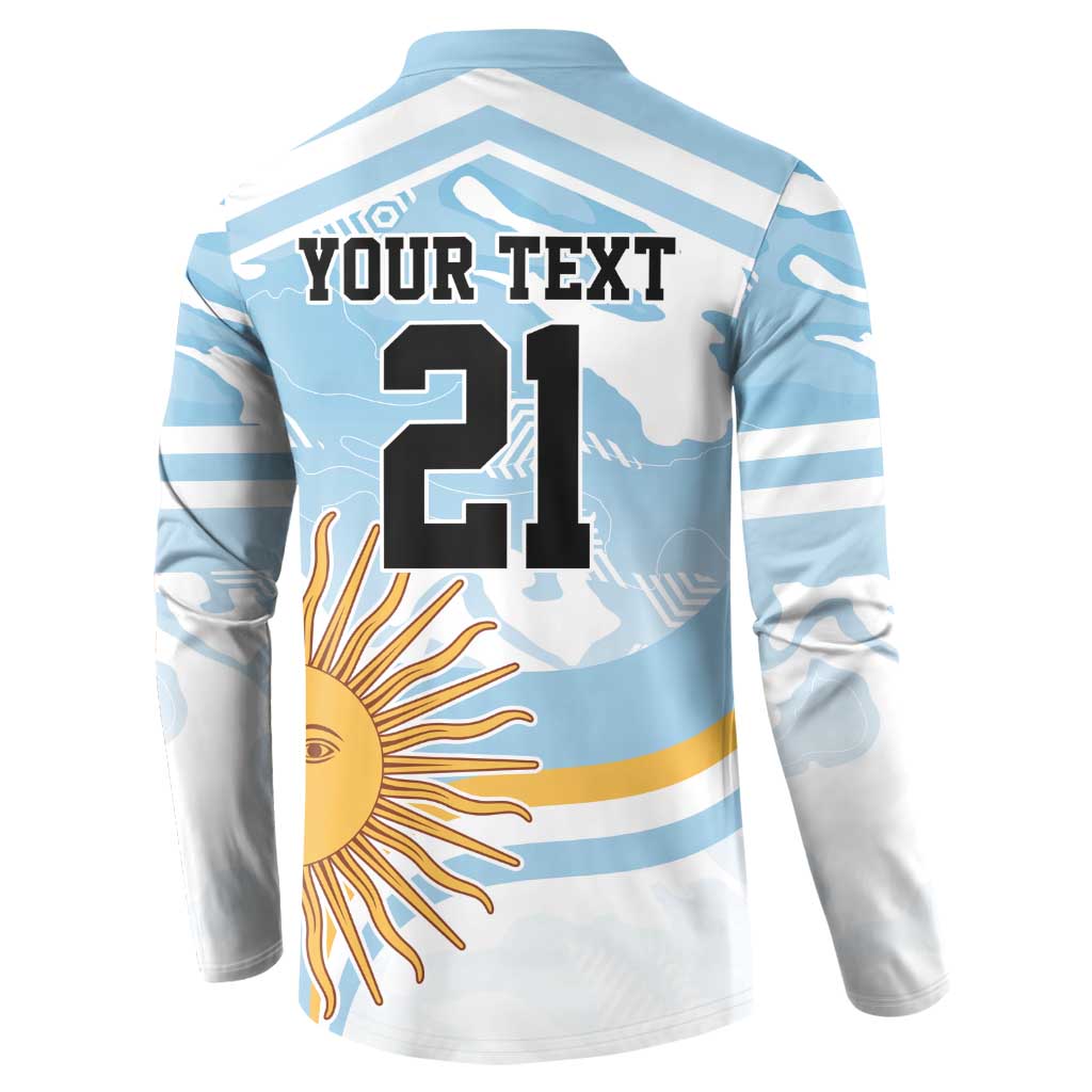 Custom Argentina Rugby Button Sweatshirt Summer Paris 2024 LT9 - Wonder Print Shop