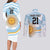 Custom Argentina Rugby Couples Matching Long Sleeve Bodycon Dress and Long Sleeve Button Shirt Summer Paris 2024 LT9 - Wonder Print Shop