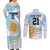 Custom Argentina Rugby Couples Matching Off Shoulder Maxi Dress and Long Sleeve Button Shirt Summer Paris 2024 LT9 - Wonder Print Shop