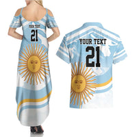 Custom Argentina Rugby Couples Matching Summer Maxi Dress and Hawaiian Shirt Summer Paris 2024 LT9 - Wonder Print Shop