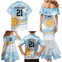 Custom Argentina Rugby Family Matching Mermaid Dress and Hawaiian Shirt Summer Paris 2024 LT9 - Wonder Print Shop