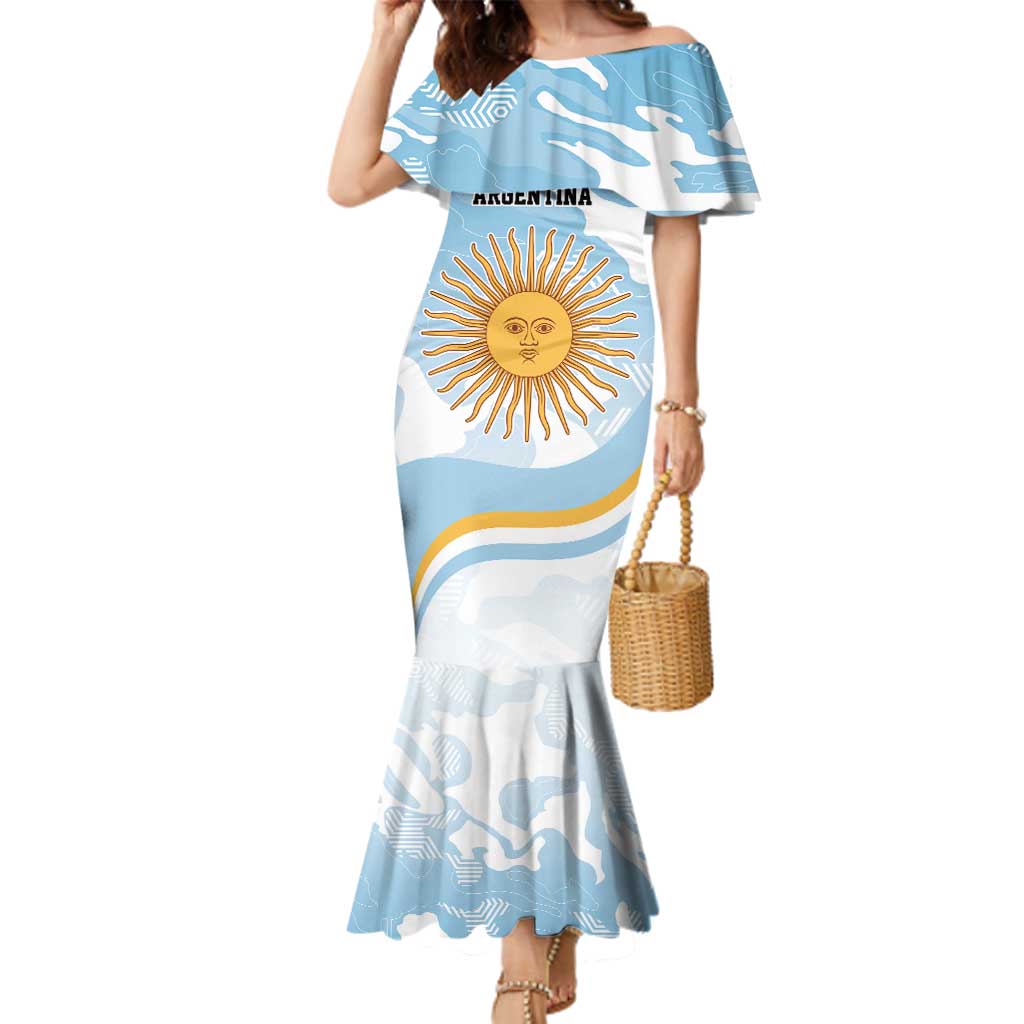 Custom Argentina Rugby Family Matching Mermaid Dress and Hawaiian Shirt Summer Paris 2024 LT9 - Wonder Print Shop