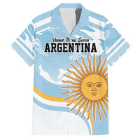 Custom Argentina Rugby Family Matching Off Shoulder Short Dress and Hawaiian Shirt Summer Paris 2024 LT9 - Wonder Print Shop