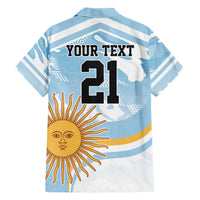 Custom Argentina Rugby Family Matching Short Sleeve Bodycon Dress and Hawaiian Shirt Summer Paris 2024 - Wonder Print Shop
