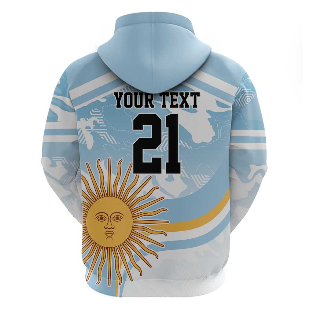 Custom Argentina Rugby Hoodie Summer Paris 2024 - Wonder Print Shop