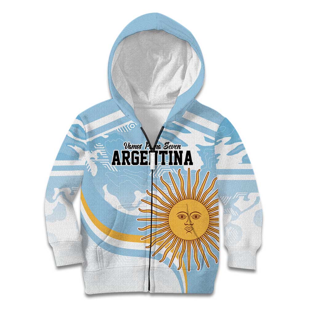 Custom Argentina Rugby Kid Hoodie Summer Paris 2024 - Wonder Print Shop