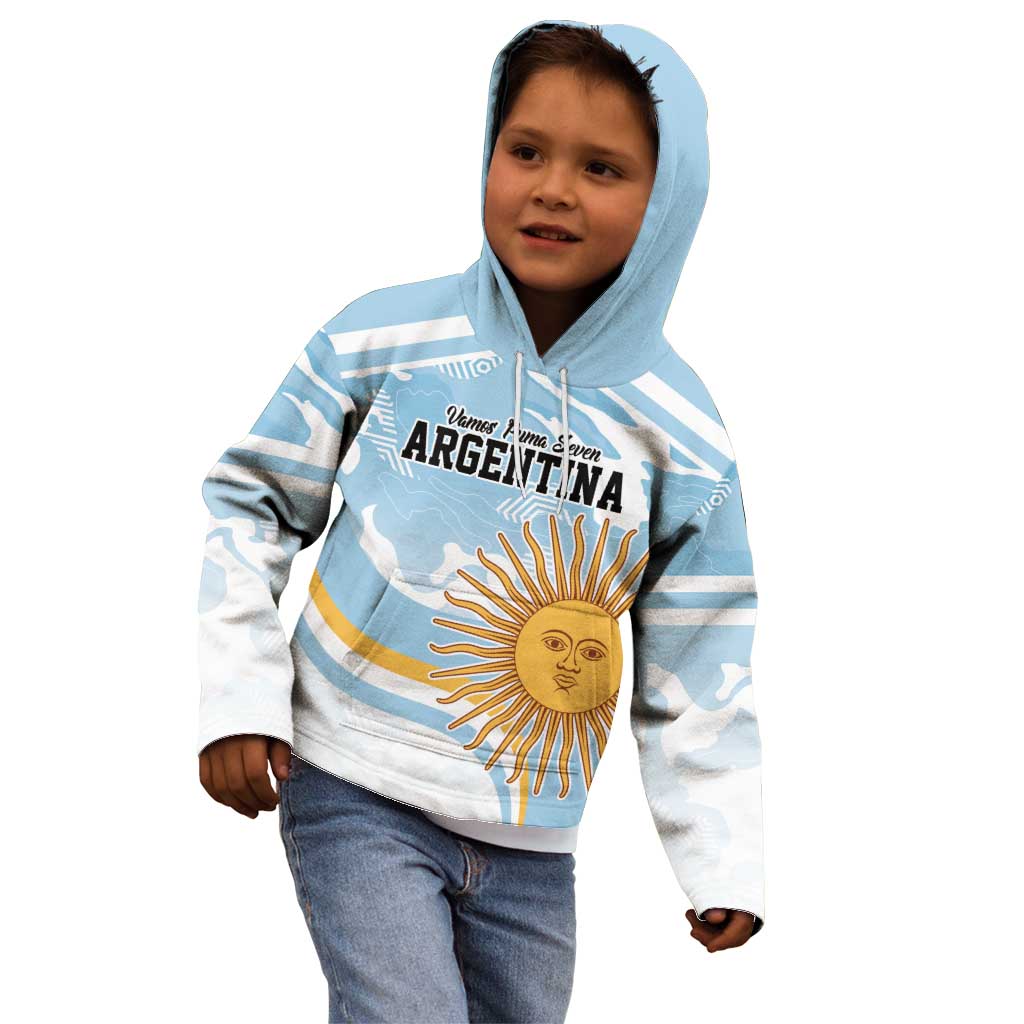 Custom Argentina Rugby Kid Hoodie Summer Paris 2024 - Wonder Print Shop