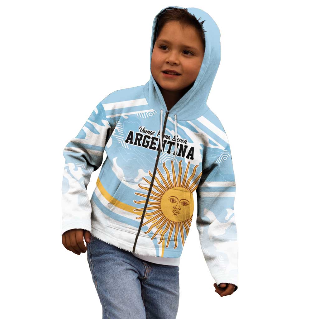 Custom Argentina Rugby Kid Hoodie Summer Paris 2024 - Wonder Print Shop