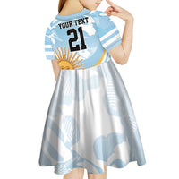 Custom Argentina Rugby Kid Short Sleeve Dress Summer Paris 2024 - Wonder Print Shop