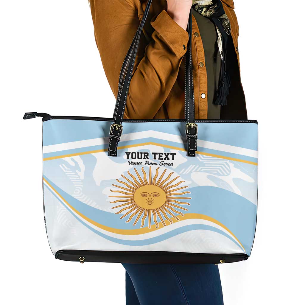 Custom Argentina Rugby Leather Tote Bag Summer Paris 2024 - Wonder Print Shop