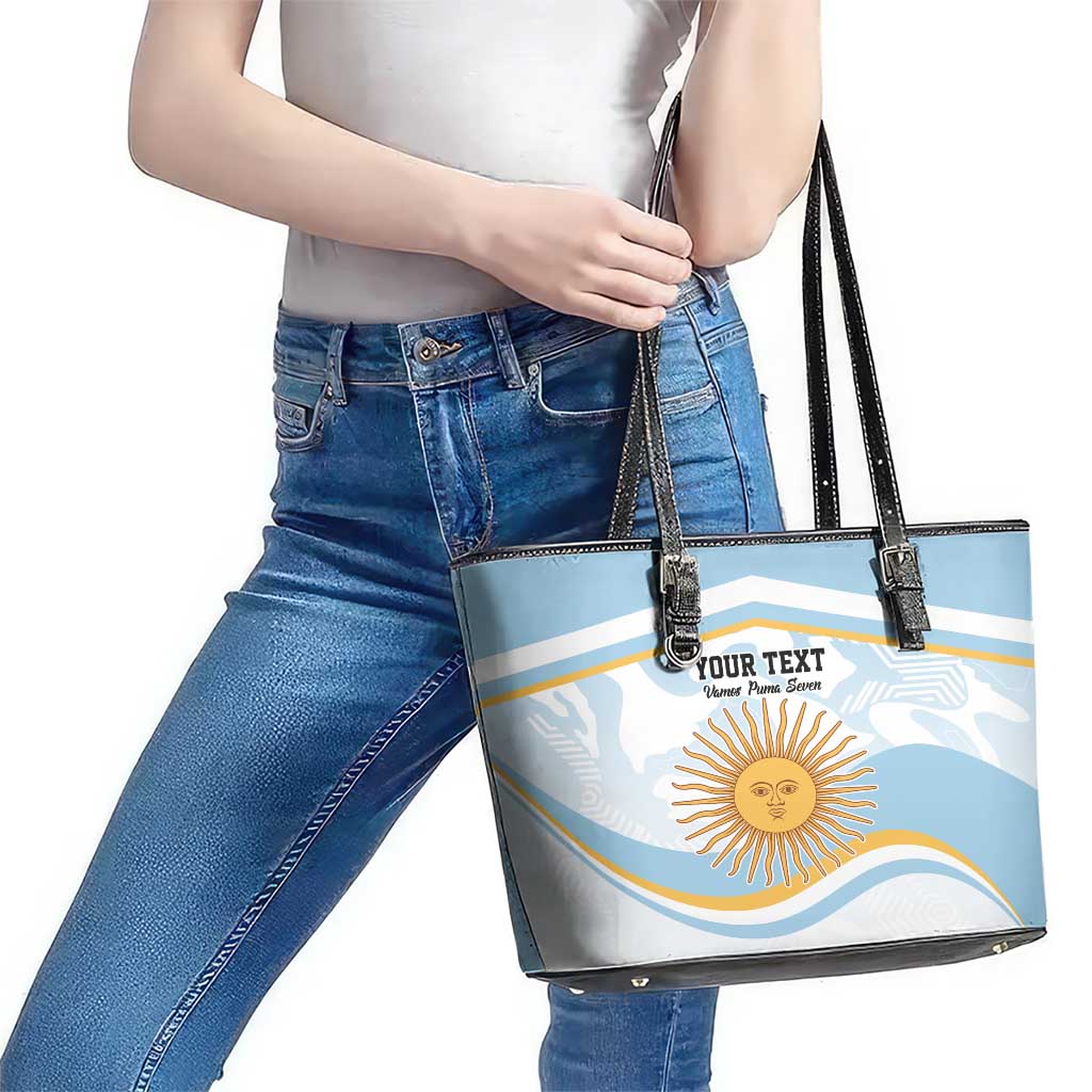 Custom Argentina Rugby Leather Tote Bag Summer Paris 2024 - Wonder Print Shop
