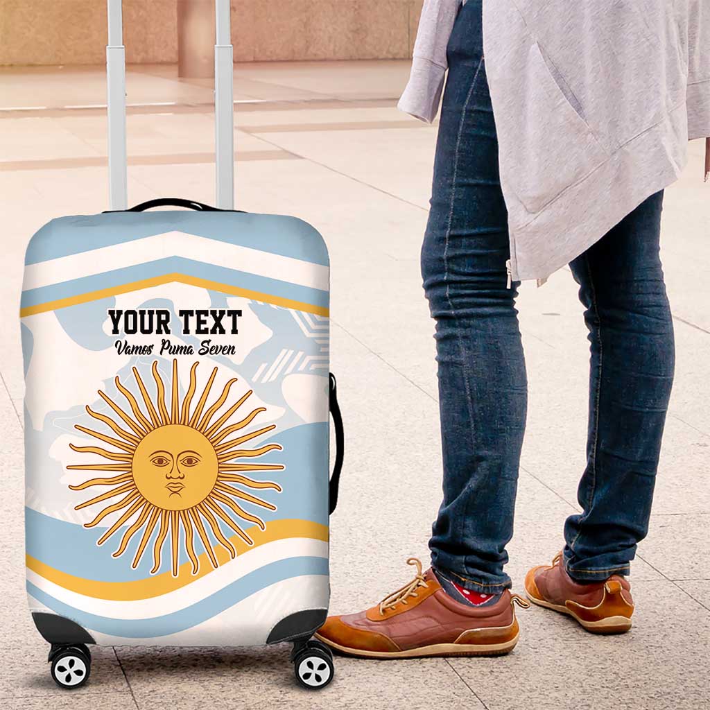 Custom Argentina Rugby Luggage Cover Summer Paris 2024 - Wonder Print Shop