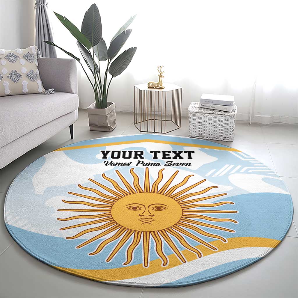 Custom Argentina Rugby Round Carpet Summer Paris 2024