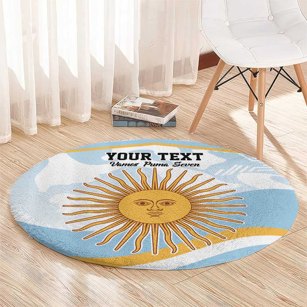 Custom Argentina Rugby Round Carpet Summer Paris 2024