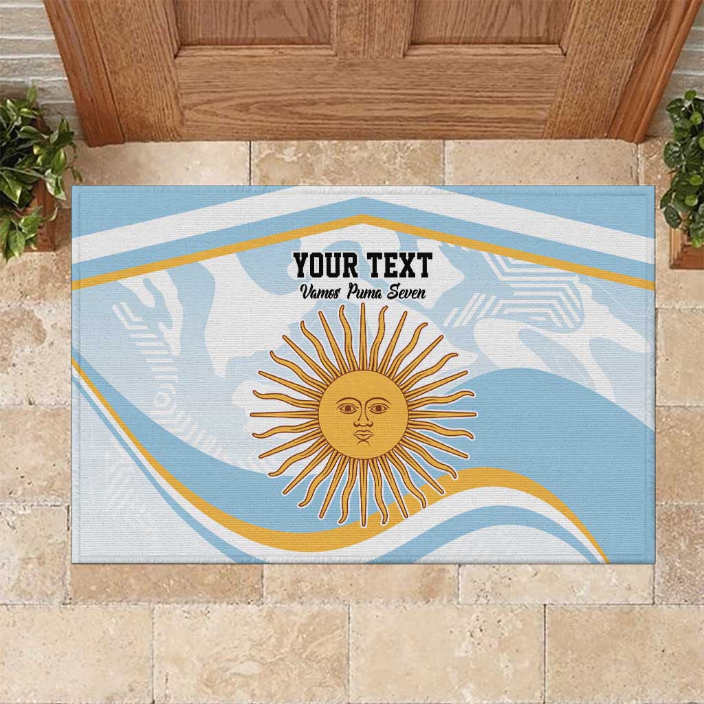 Custom Argentina Rugby Rubber Doormat Summer Paris 2024 - Wonder Print Shop