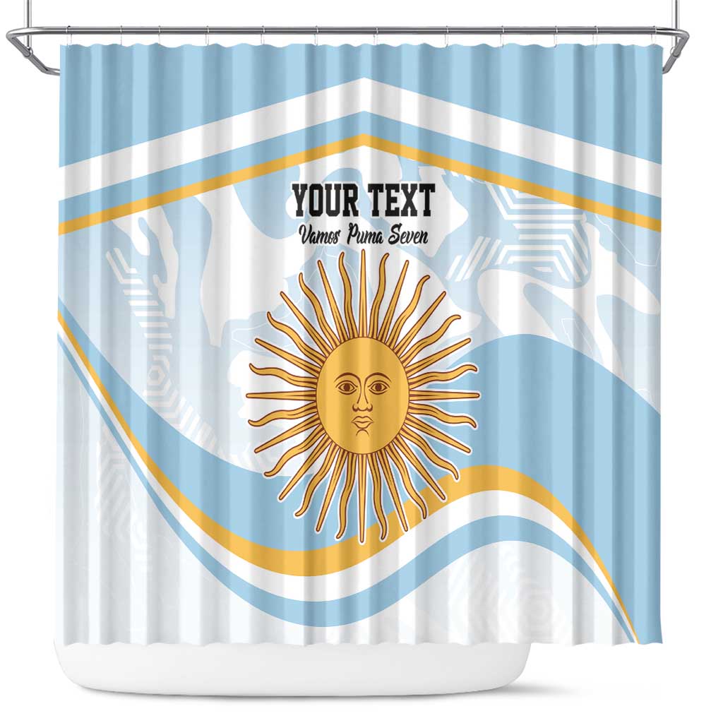 Custom Argentina Rugby Shower Curtain Summer Paris 2024