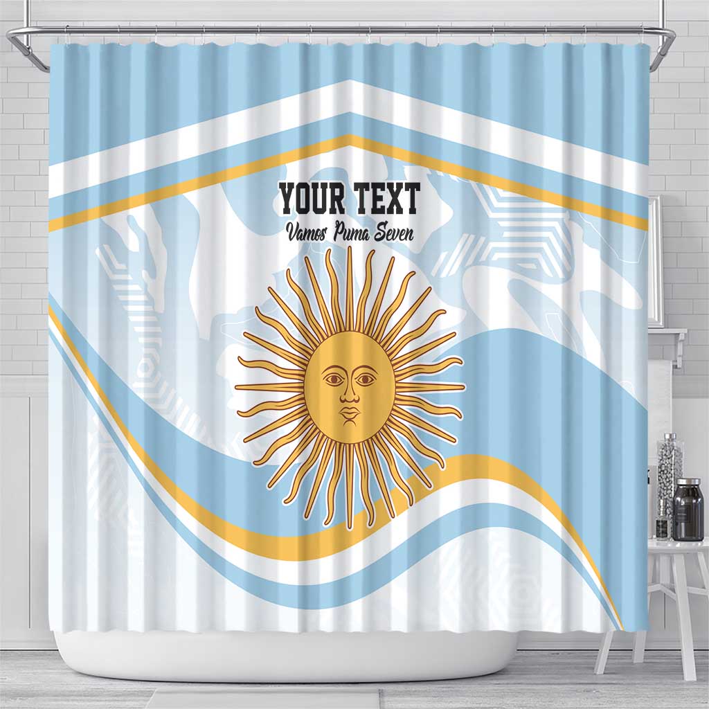 Custom Argentina Rugby Shower Curtain Summer Paris 2024