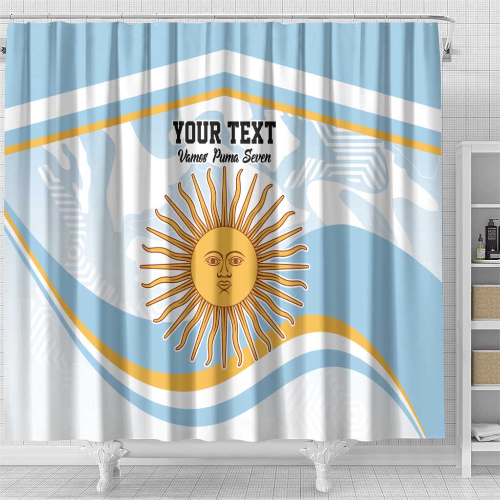 Custom Argentina Rugby Shower Curtain Summer Paris 2024