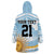 Custom Argentina Rugby Wearable Blanket Hoodie Summer Paris 2024 - Wonder Print Shop
