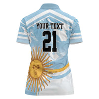 Custom Argentina Rugby Women Polo Shirt Summer Paris 2024 - Wonder Print Shop
