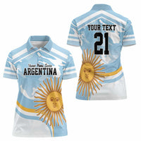 Custom Argentina Rugby Women Polo Shirt Summer Paris 2024 - Wonder Print Shop