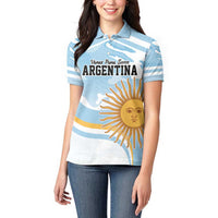 Custom Argentina Rugby Women Polo Shirt Summer Paris 2024 - Wonder Print Shop