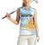 Custom Argentina Rugby Women Sleeveless Polo Shirt Summer Paris 2024 - Wonder Print Shop
