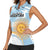 Custom Argentina Rugby Women Sleeveless Polo Shirt Summer Paris 2024 - Wonder Print Shop