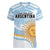 Custom Argentina Rugby Women V-Neck T-Shirt Summer Paris 2024 - Wonder Print Shop