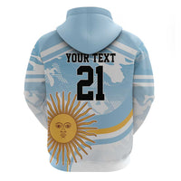 Custom Argentina Rugby Zip Hoodie Summer Paris 2024 - Wonder Print Shop