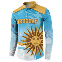 Custom Uruguay Rugby Button Sweatshirt Go Teros Summer Paris 2024 LT9 - Wonder Print Shop