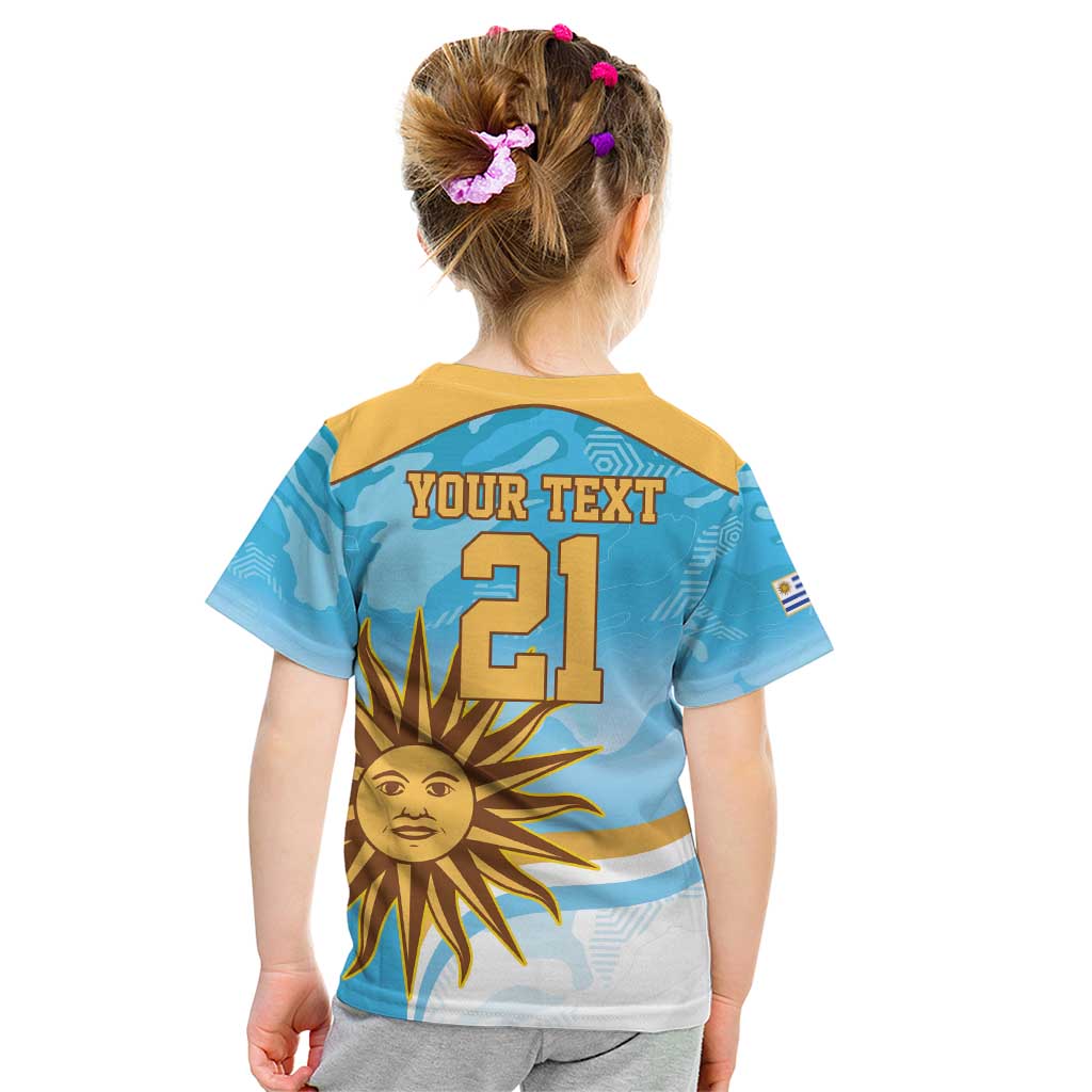 Custom Uruguay Rugby Kid T Shirt Go Teros Summer Paris 2024 - Wonder Print Shop
